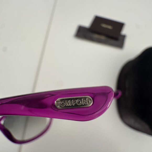 Tom Ford New TF9 Whitney 64mm PURPLE GRADIENT Oversized Women\'s Sunglasses NWB main image 4